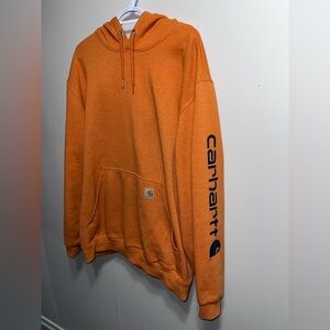 Carhartt Men's Bold Orange Hoodie with Logo
